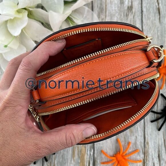 Canteen Crossbody Bag With Halloween Pumpkin Jack-o’-lantern Print Purse - Picture 4 of 14